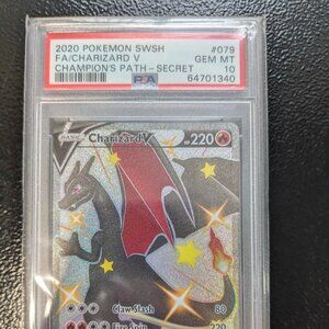 Charizard V - Champion's Path - Secret Rare - PSA GEM MT 10